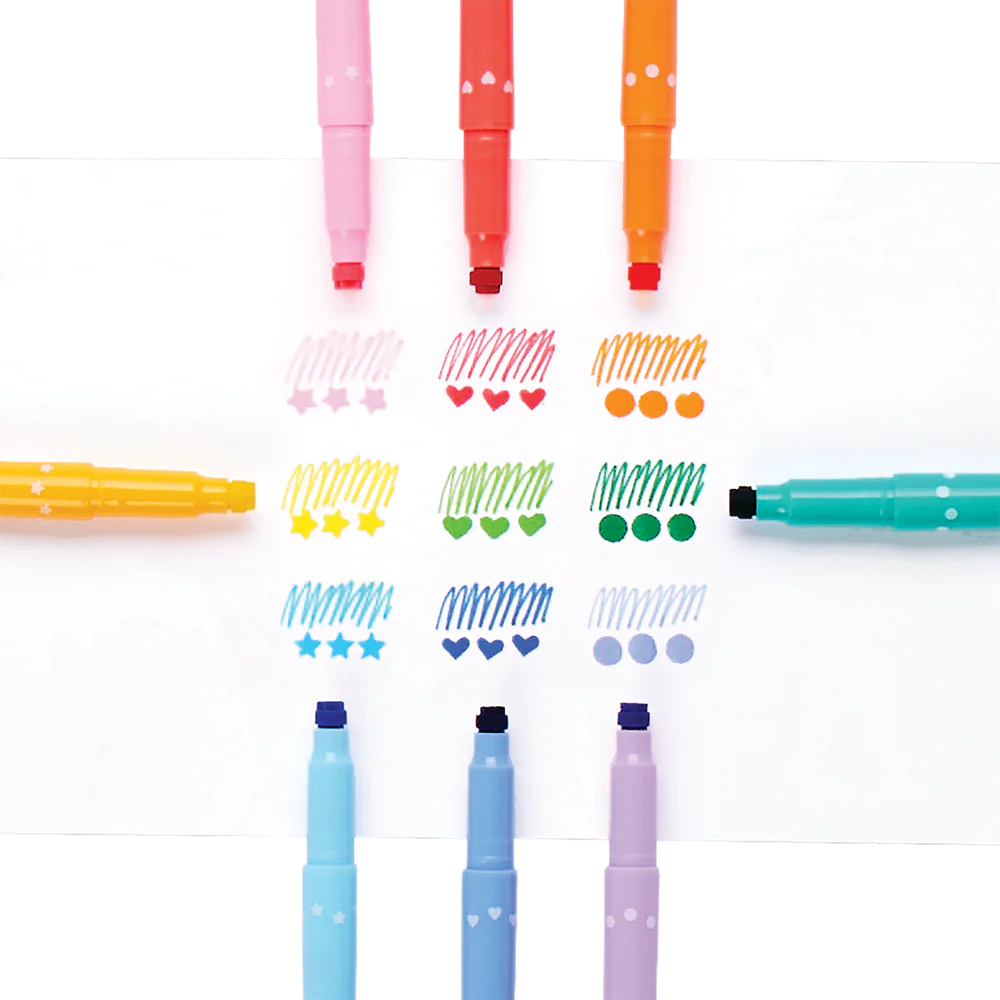 Confetti Stamp Double Ended Markers