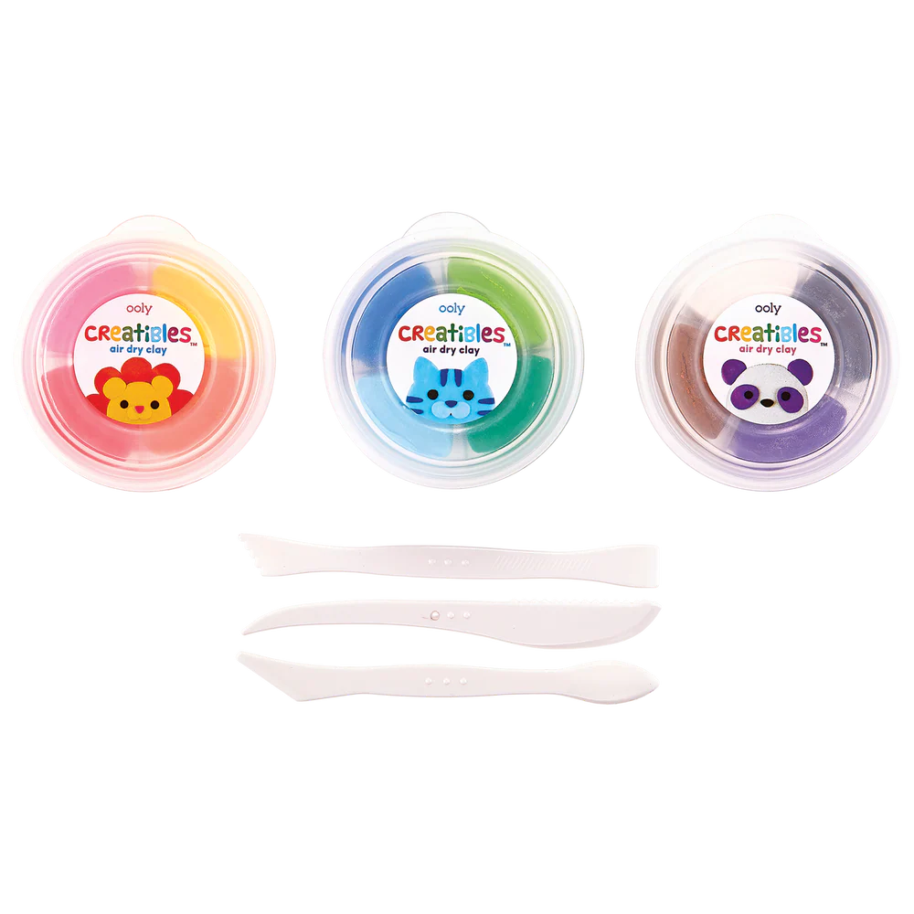 Creatibles Diy Air Dry Clay Kit - 15 Pc Set
