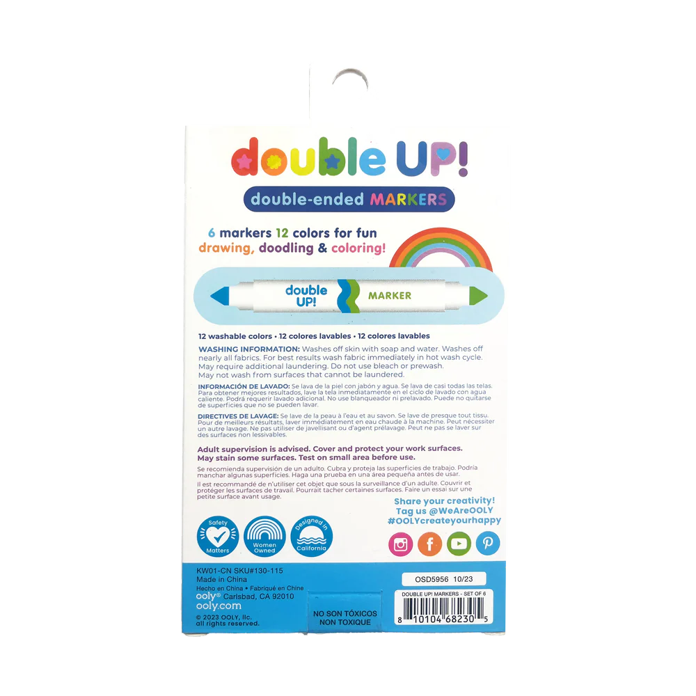 Double Up!: Double-Ended Markers (Set of 6 / 12 Colors)