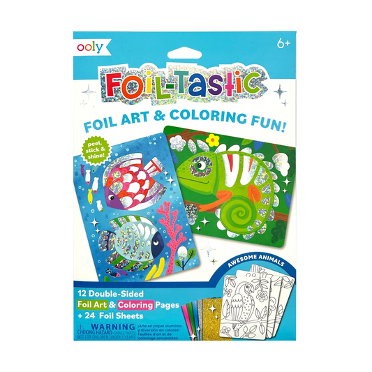 Foil-tastic: Foil Art & Coloring Fun - Awesome Animals (36 PC Set)