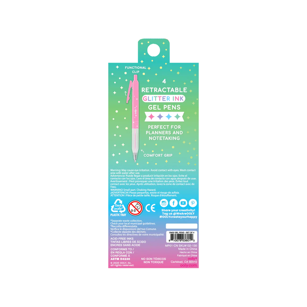 Oh My Glitter! Gel Pens - Set Of 4
