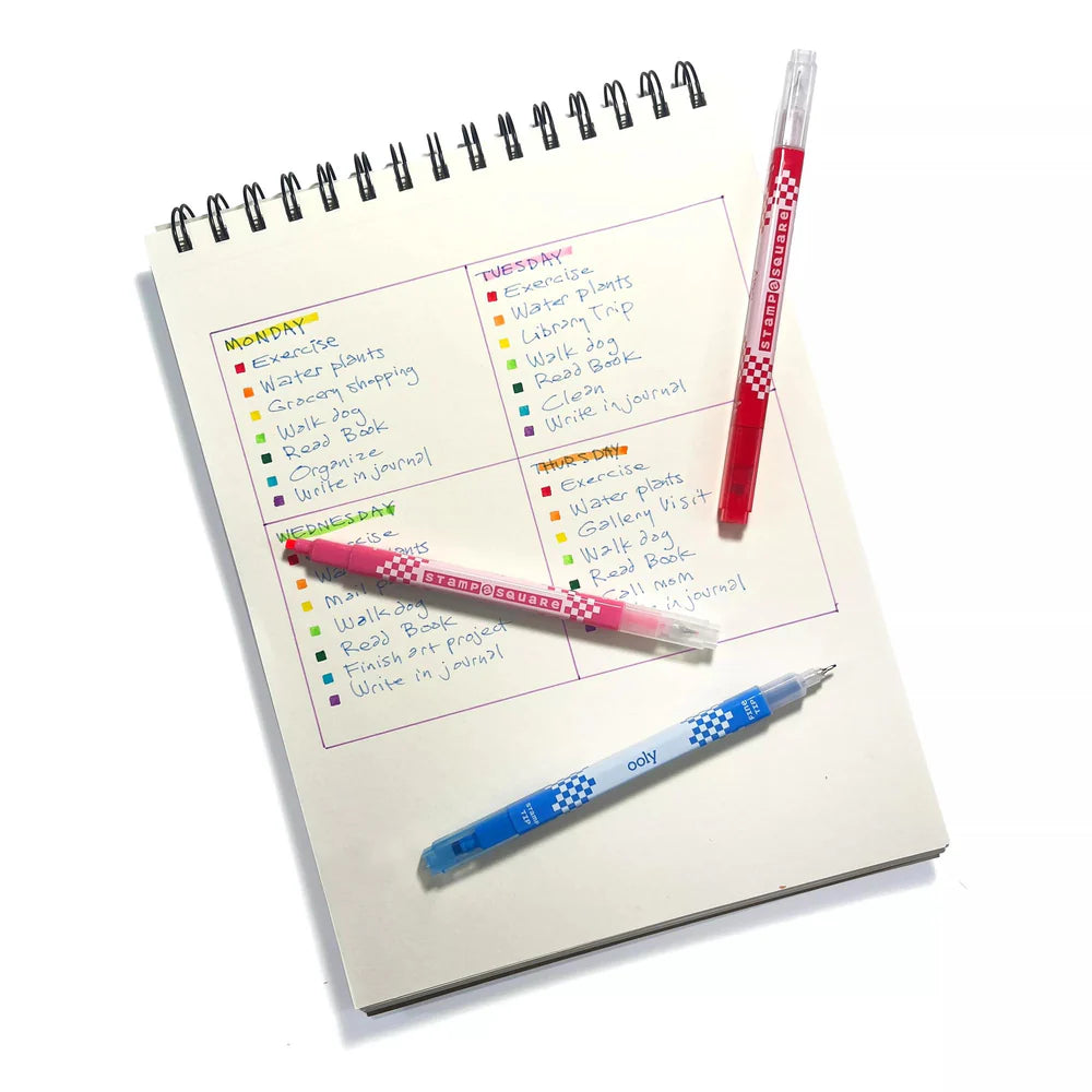 Stamp-A-Square: Double-Ended Markers (Set of 12)