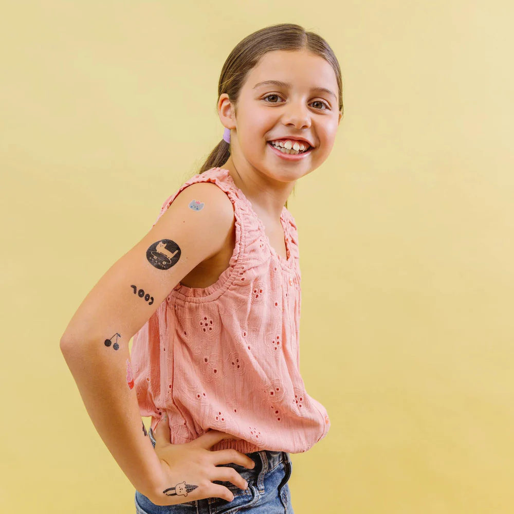 Tattoo Palooza x Suzy: Mini Temporary Tattoos - Ice Cream Party (3 Sheet Set)