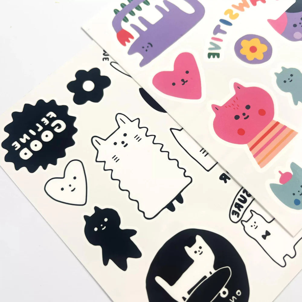 Tattoo Palooza X Suzy: Mini Temporary Tattoos - Pawsitive Cats (3 Sheet Set)