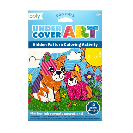 Undercover Art Hidden Pattern Coloring Activity- Dog Days (12 PCS)