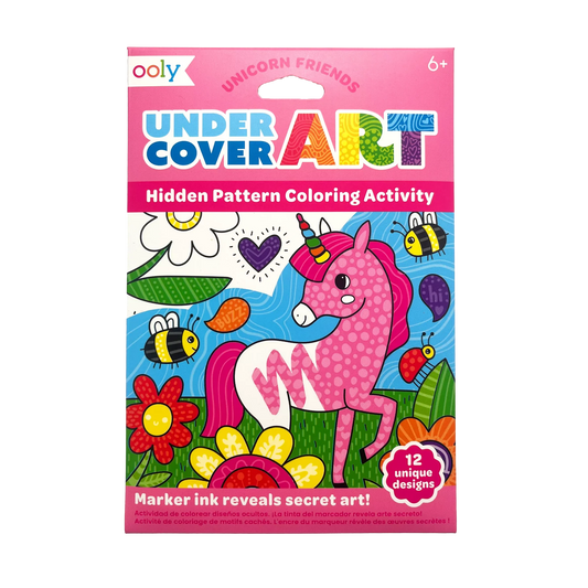 Undercover Art Hidden Pattern Coloring Activity- Unicorns (12 PCS)