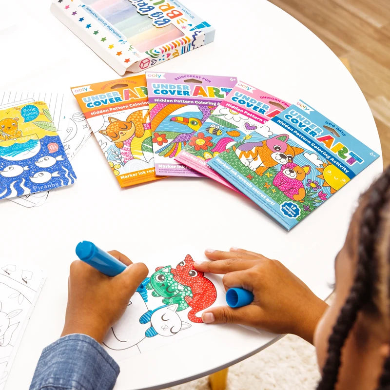 Undercover Art Hidden Pattern Coloring Activity- Kittens (12 PCS)