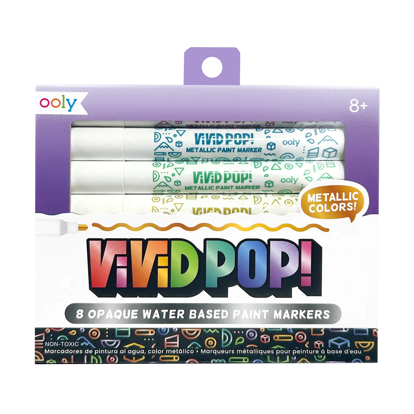 Vivid Pop!: Opaque Water-Based Paint Markers - Metallic