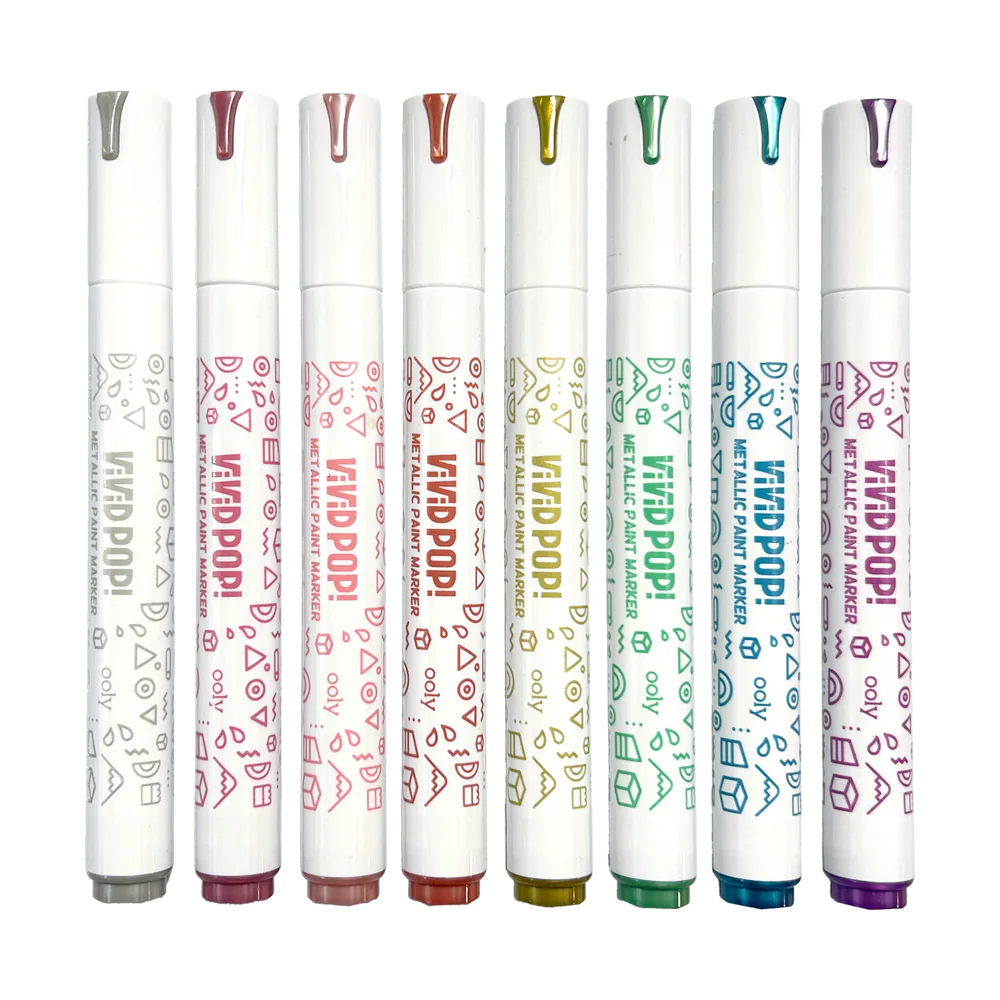 Vivid Pop!: Opaque Water-Based Paint Markers - Metallic