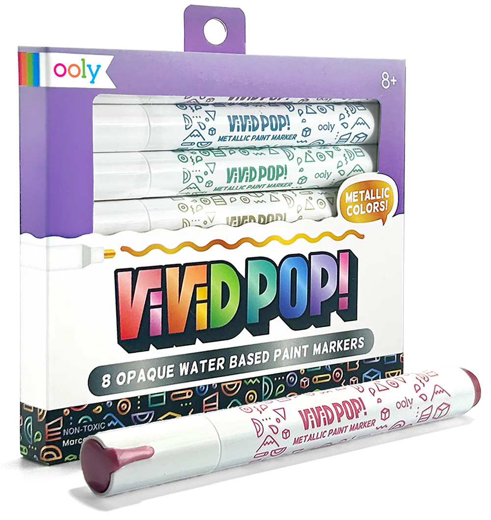 Vivid Pop!: Opaque Water-Based Paint Markers - Metallic