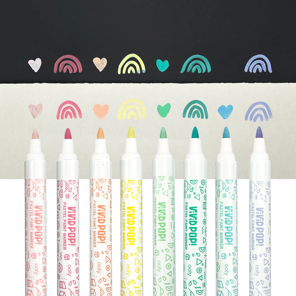Vivid Pop!: Opaque Water-Based Paint Markers - Pastel