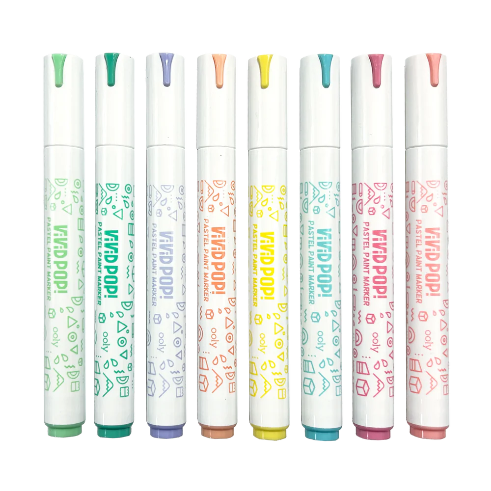 Vivid Pop!: Opaque Water-Based Paint Markers - Pastel