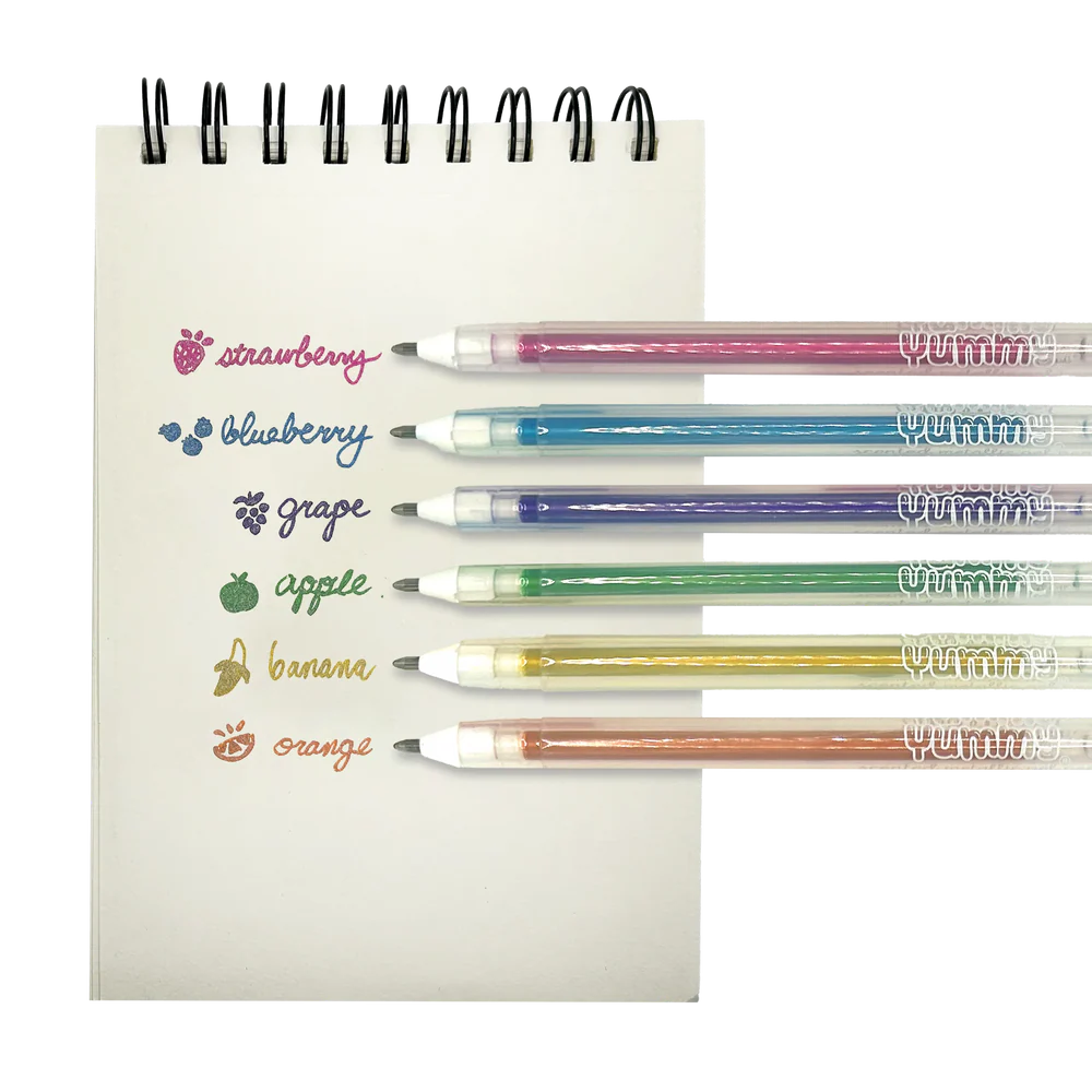 Yummy Yummy: Scented Metallic Gel Pens (Set of 6)