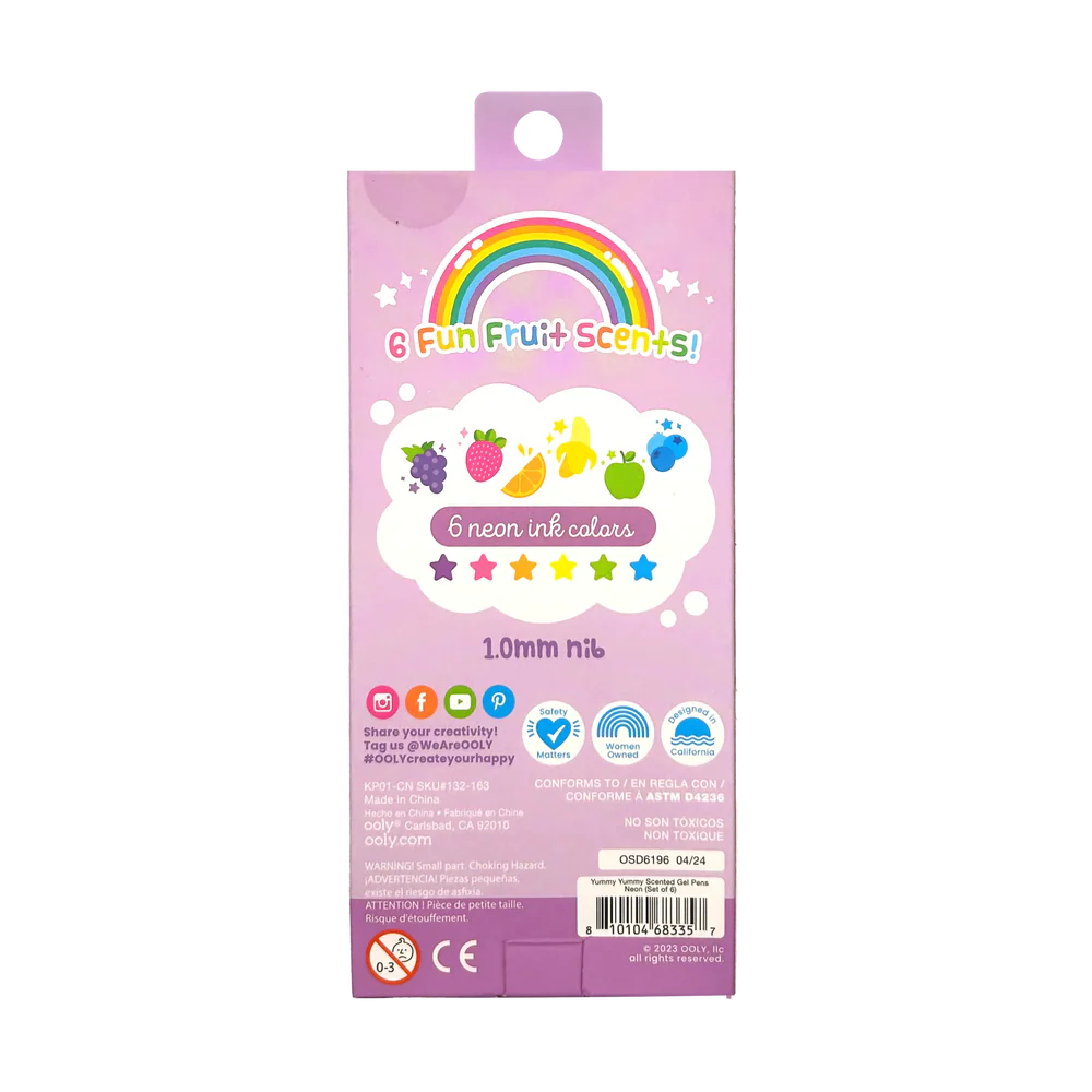 Yummy Yummy: Scented Neon Gel Pens (Set of 6)
