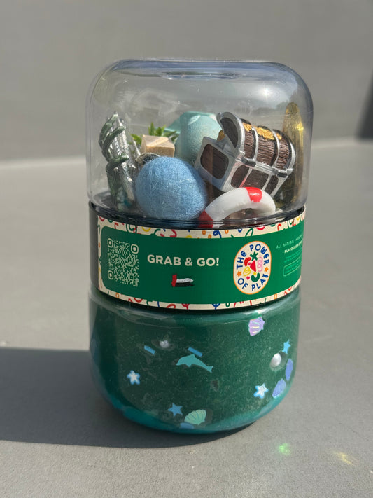Grab & Go Playdough Jar- Ocean