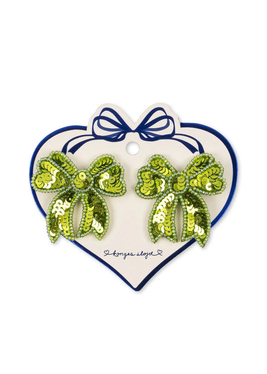 2 Pack Sequin Bow Hair Clip