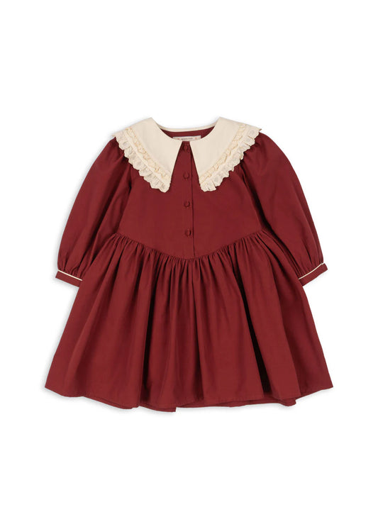 Coeur Collar Dress- Rouge