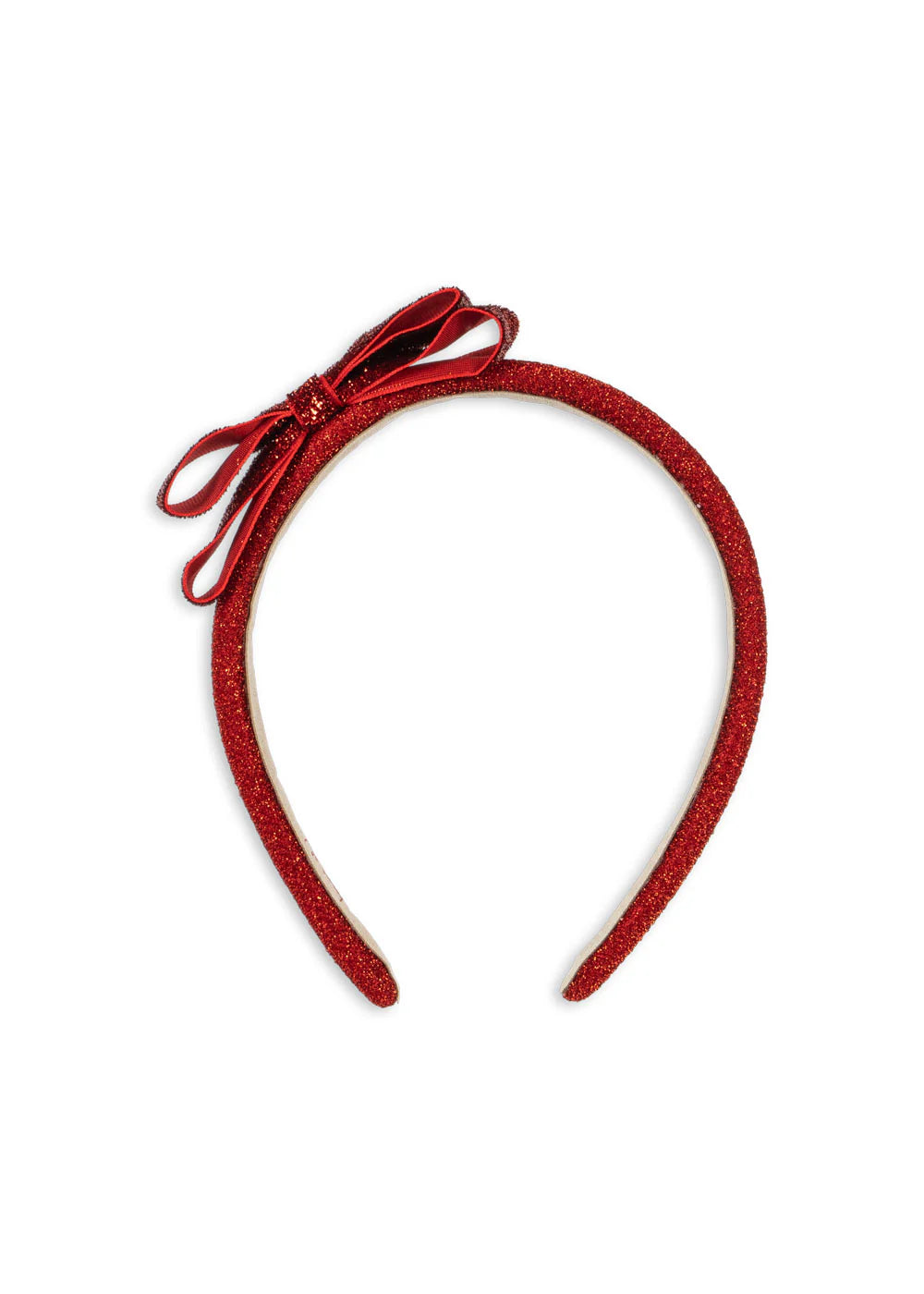 Velvet Bow Hairbrace- Red
