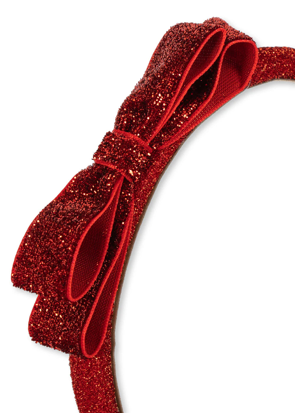 Velvet Bow Hairbrace- Red