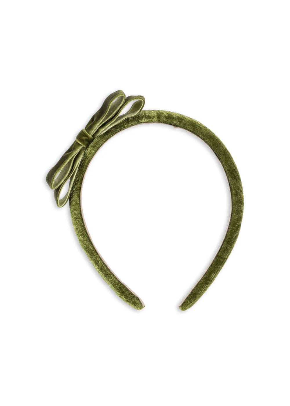 Velvet Bow Hairbrace- Green
