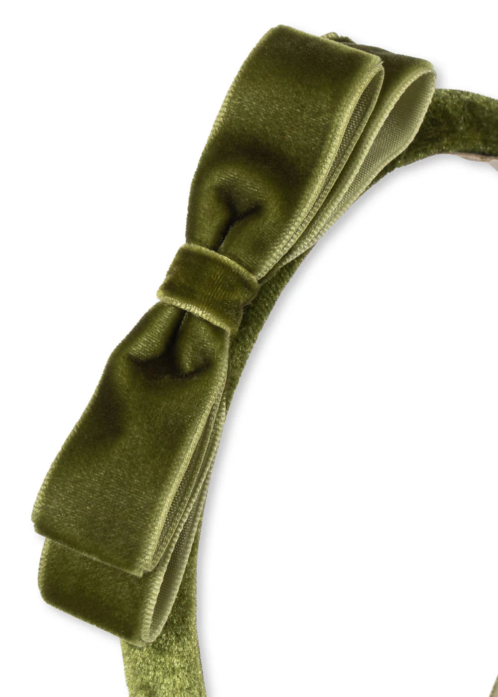 Velvet Bow Hairbrace- Green