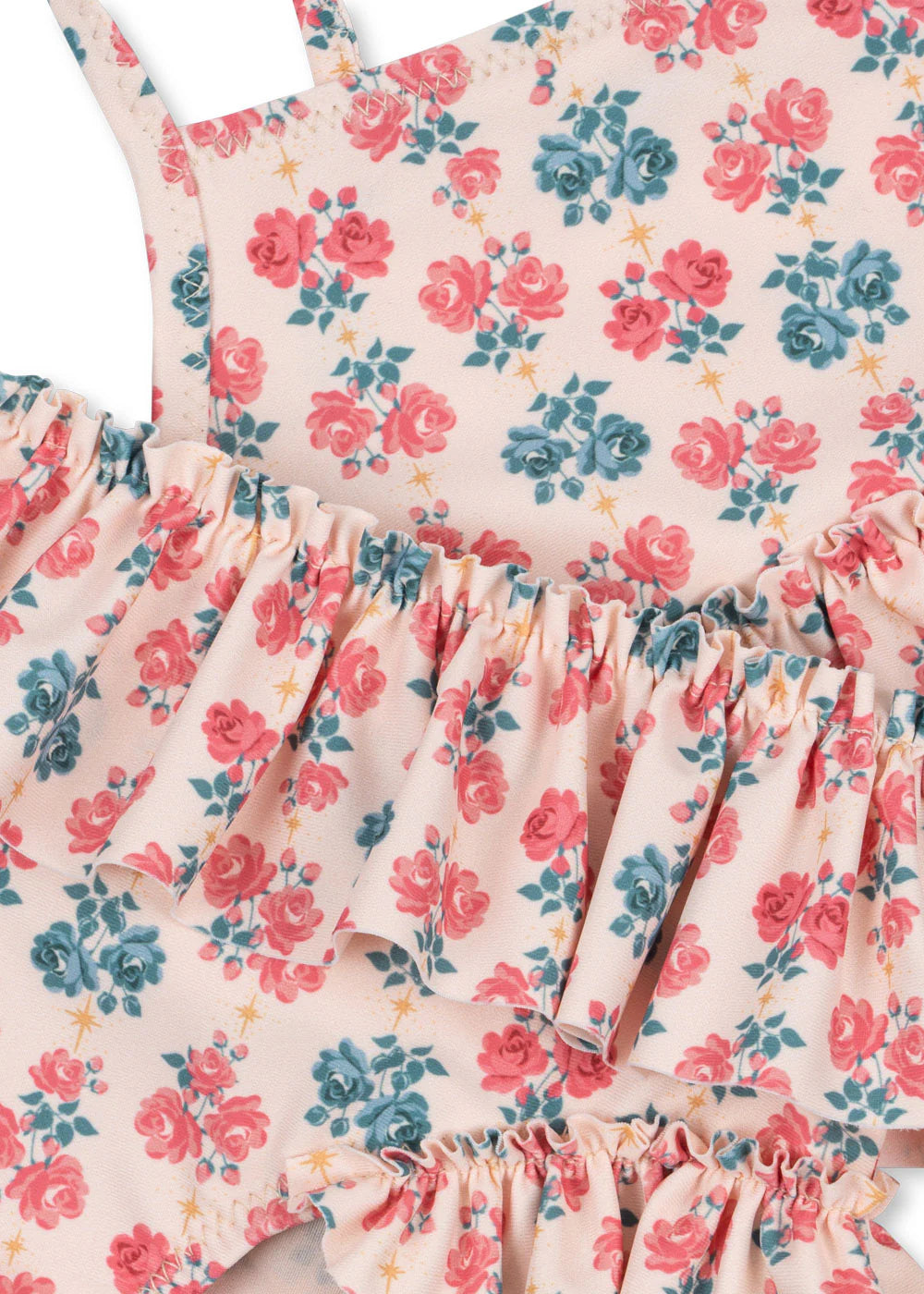 Manuca Frill Swimsuit-Rose- Girls Swimwear