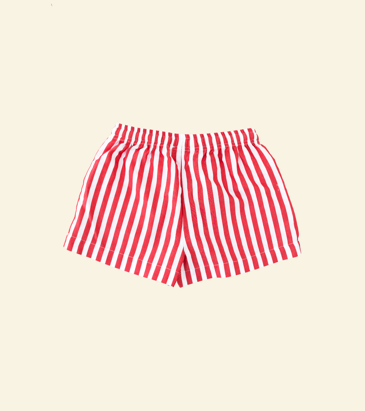 Back of the Oupah Ringmaster striped cotton shorts