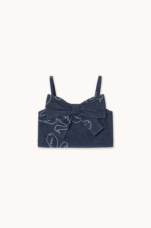 Swans Denim Bow Top| Kids Wear