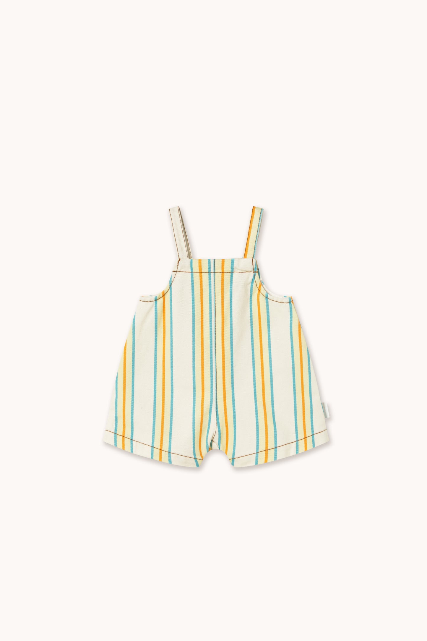 MultiStripes Dungaree- Baby Offwhite Onesie
