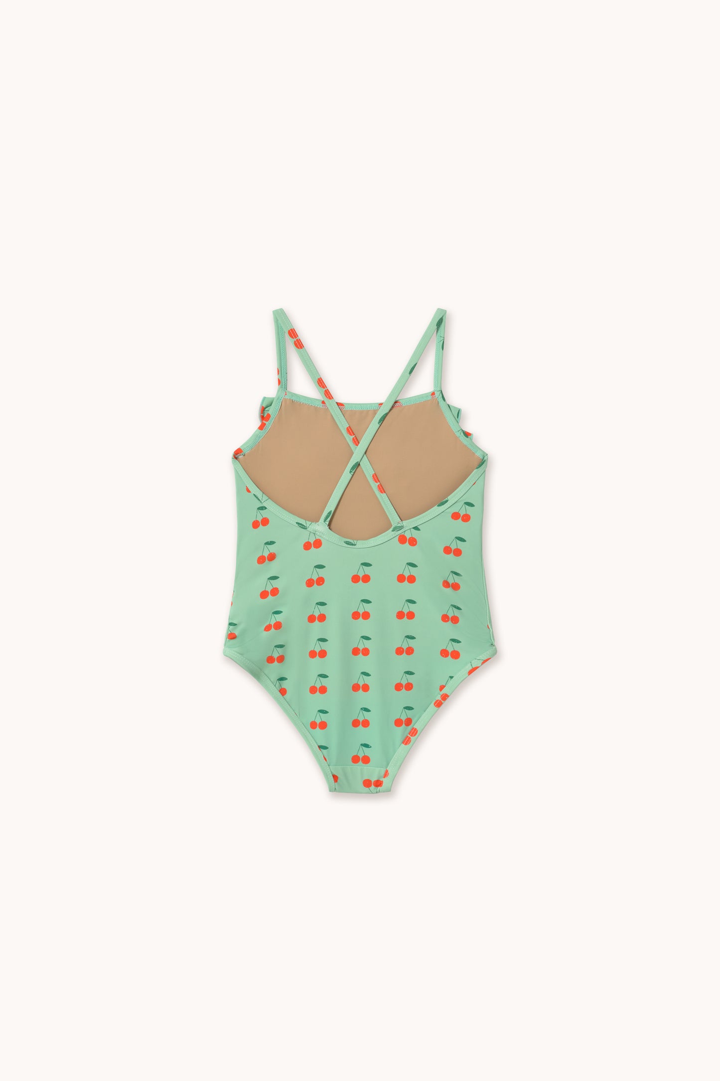 Cherries Kids Swimsuit- Washed Emerald