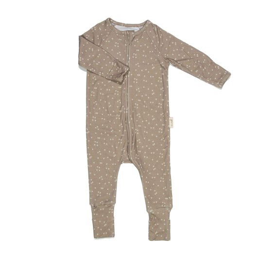 Taupe Daisies- Sleepsuit