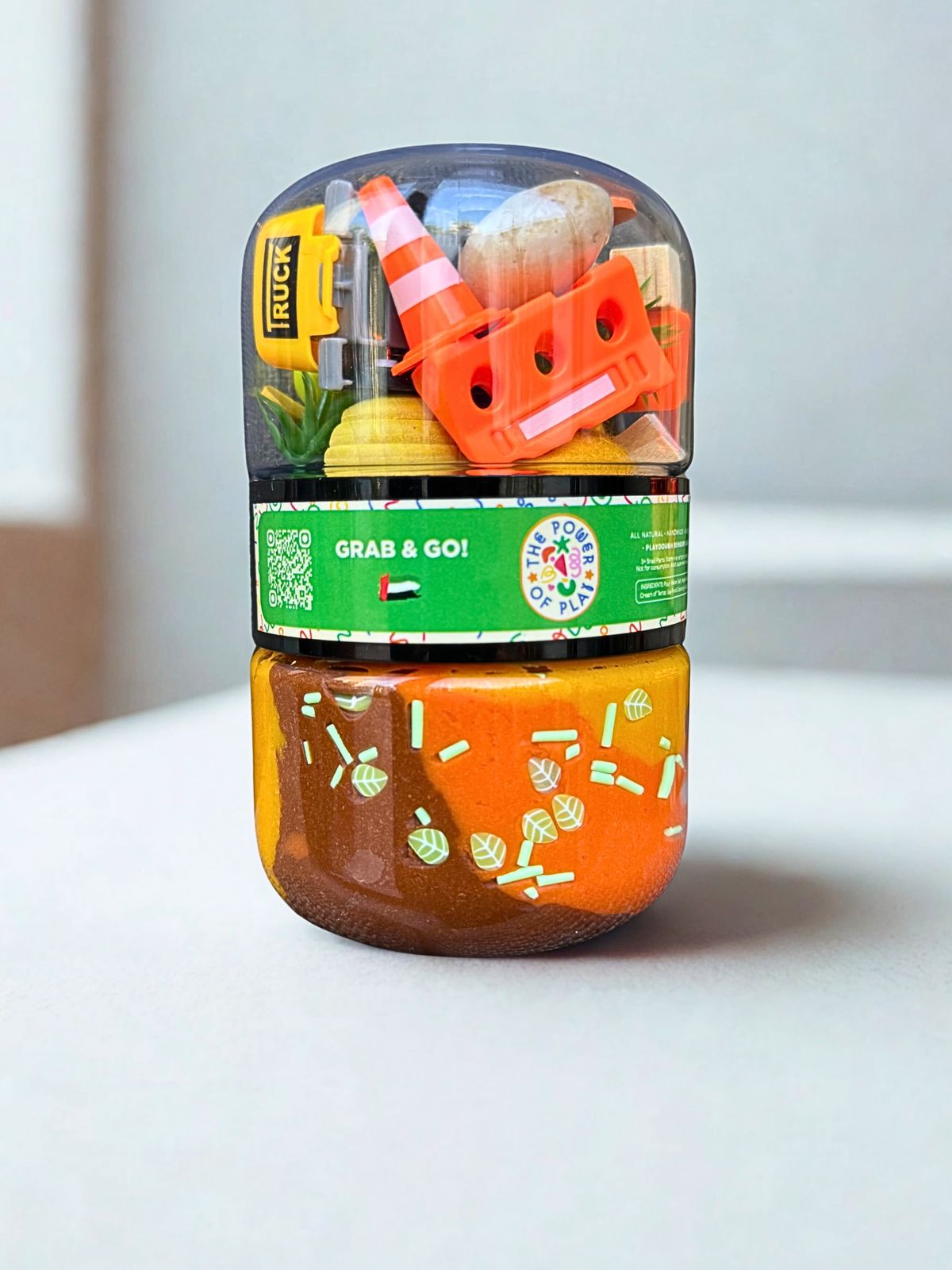 Grab & Go Playdough Jar- Construction