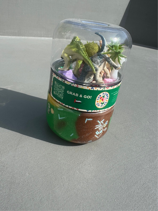 Grab & Go Playdough Jar- Dino