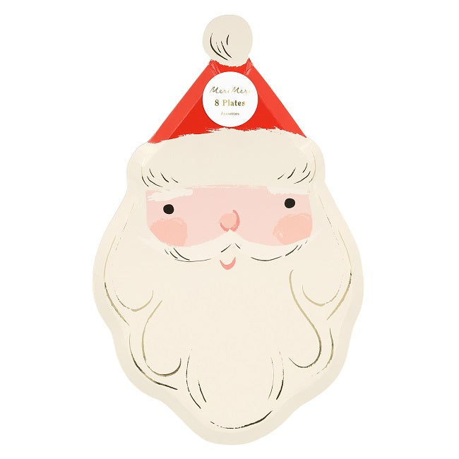 Jolly Christmas Santa Plates