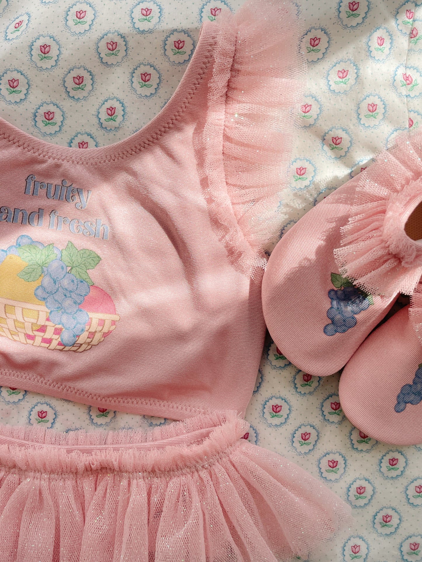 Amandine Swimsuit- Powder Pink- Girls Swimwear