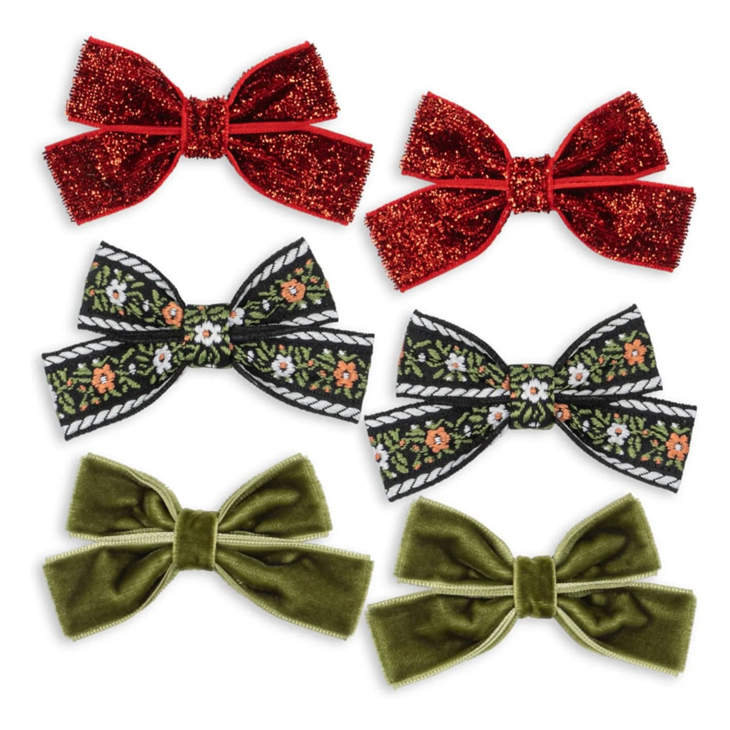 6 Pack Micki Bow Hair Clips
