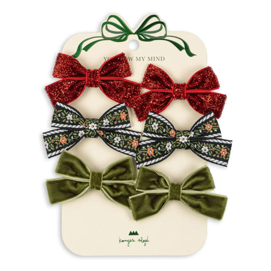 6 Pack Micki Bow Hair Clips