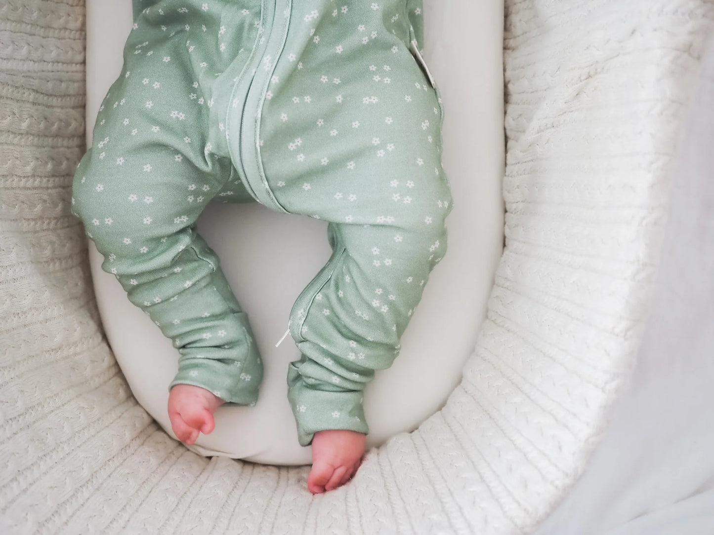 Sage Daisies- Sleepsuit