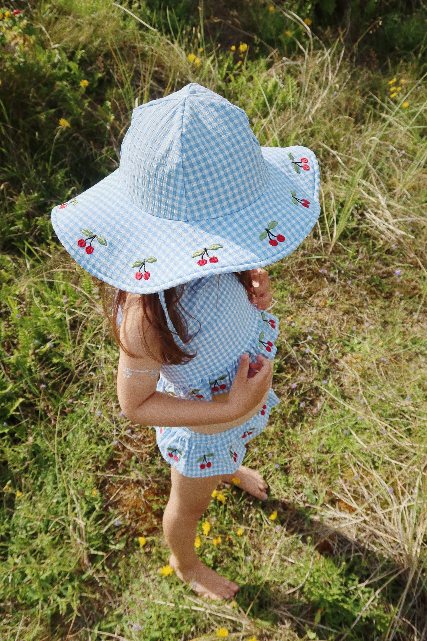 Soline Swimhat- Cherry on Blue