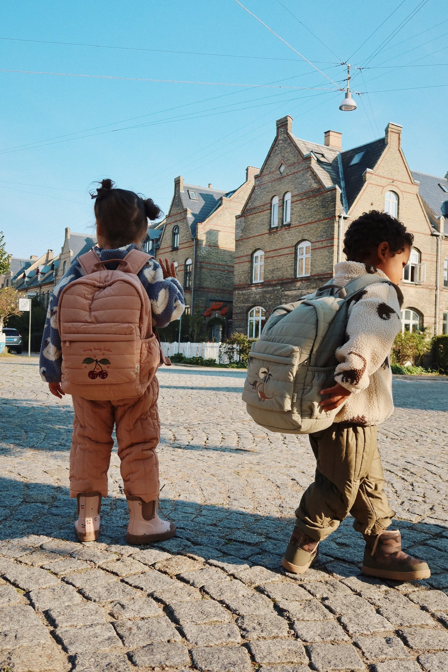 Juno Quilted backpack- Cherry