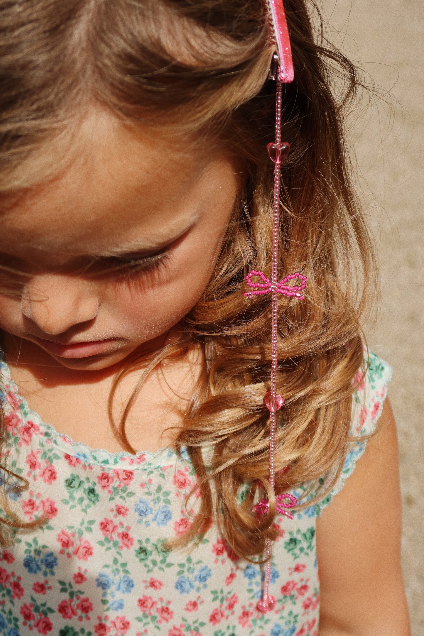 Pearly Tassel Hair Clip- Pink