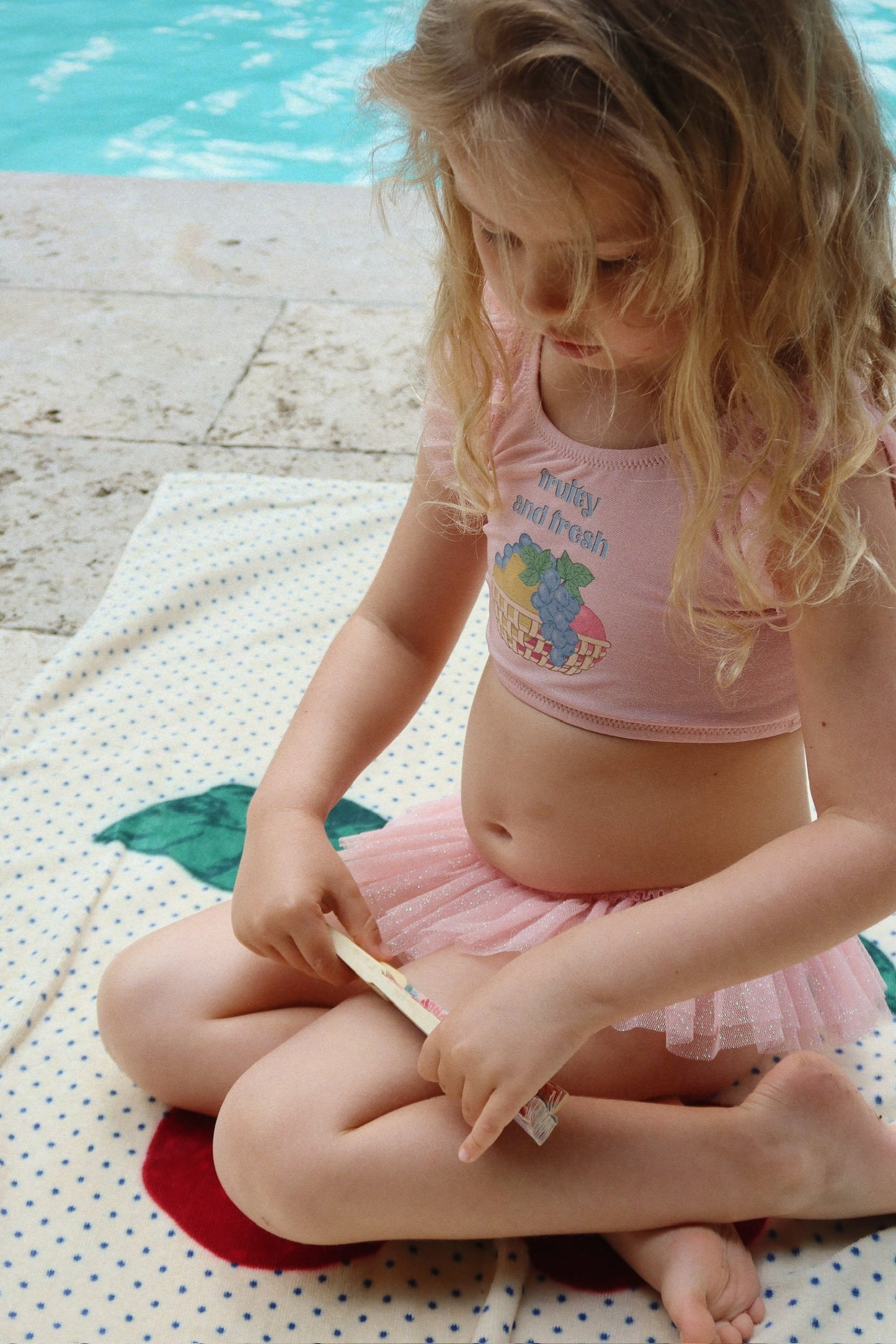 Amandine Swimsuit- Powder Pink- Girls Swimwear