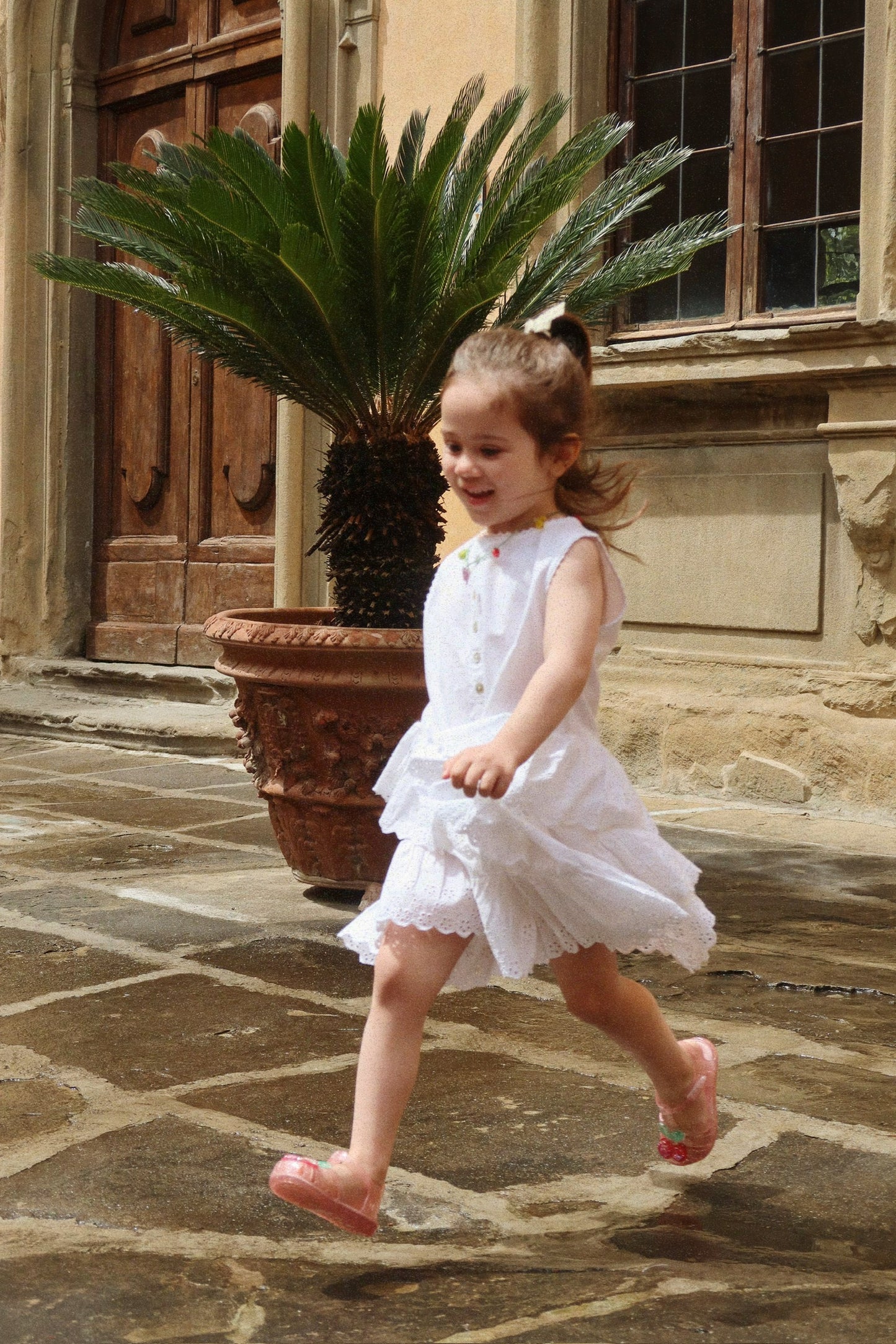 Evelina Dress- Bright White- Girls Summer Dress