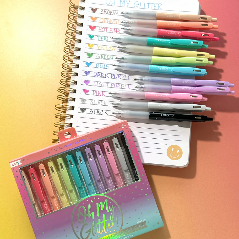 Oh My Glitter! Gel Pens - Set Of 12