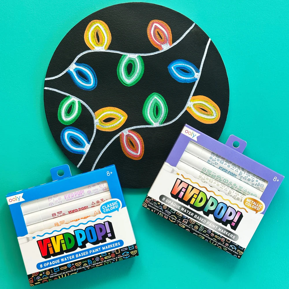 Vivid Pop!: Opaque Water-Based Paint Markers - Metallic