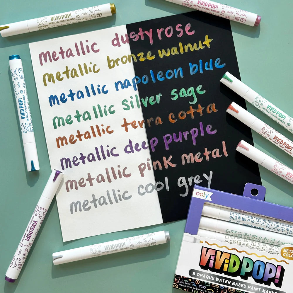 Vivid Pop!: Opaque Water-Based Paint Markers - Metallic