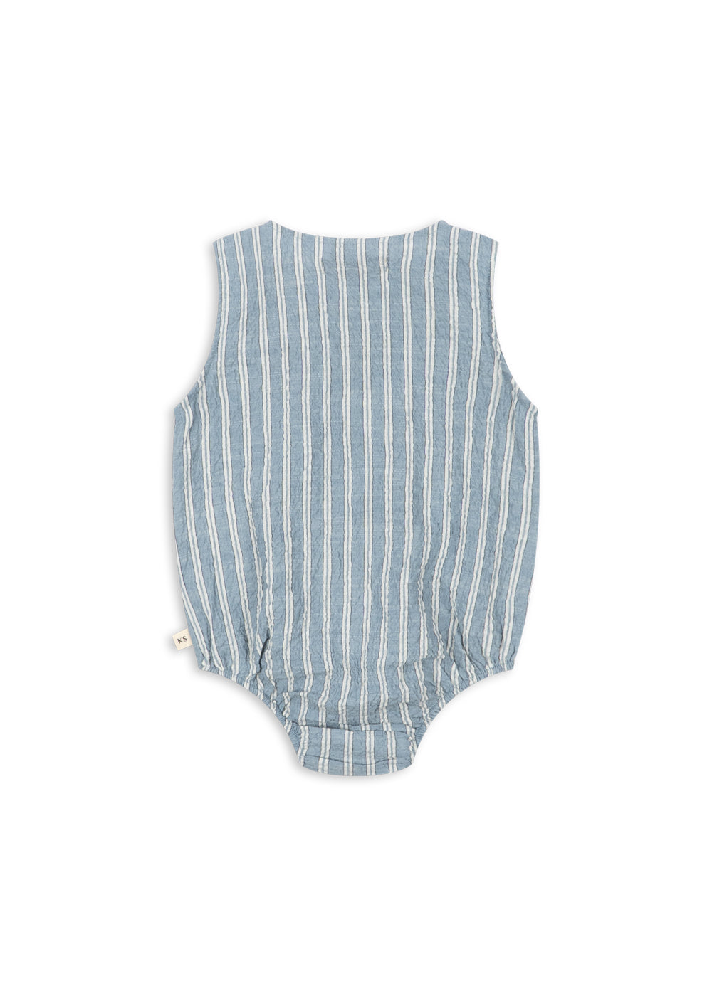 Elliot Romper- Trio Bleu Stripe- Baby Wear