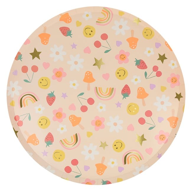 Happy Face Icon Dinner Plates