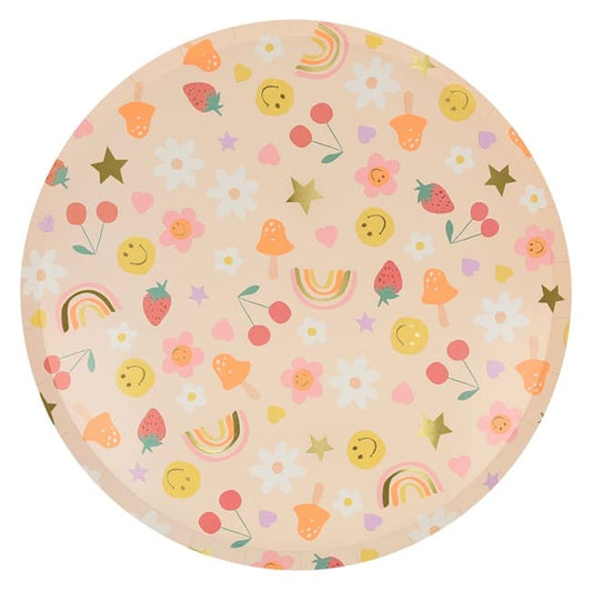 Happy Face Icon Dinner Plates