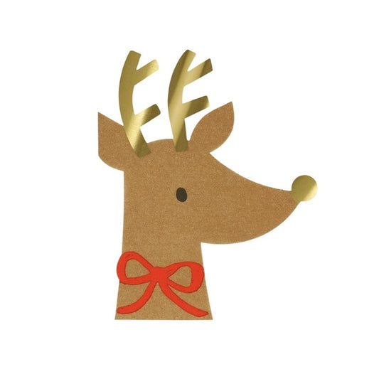 Reindeer with Red Bow Napkins